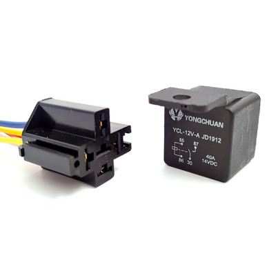 Przekaźnik 12V 40A 4-pinowy z podstawką