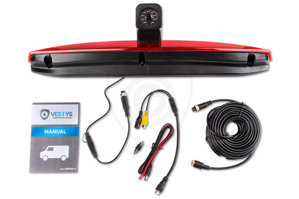 Kamera cofania do nowego Mercedesa Vito z tylnymi drzwiami skrzydłowymi w światle stopu