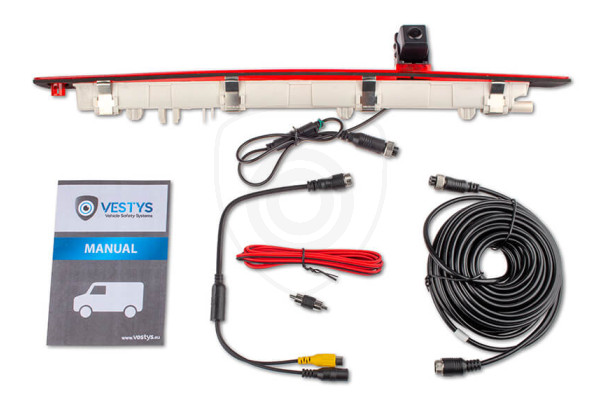 Kamera cofania do nowego Mercedesa Vito z uchylnymi drzwiami, zintegrowana ze światłem stopu