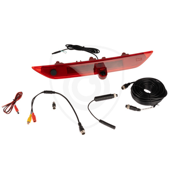 zawartość zestawu kamery cofania Nissan Townstar od 2021 w świetle stopu