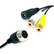 Redukcja 4-PIN męski / 2x RCA żeński + zasilanie DC żeński
