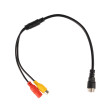 Redukcja 4-PIN męski / 2x RCA żeński + zasilanie DC żeński