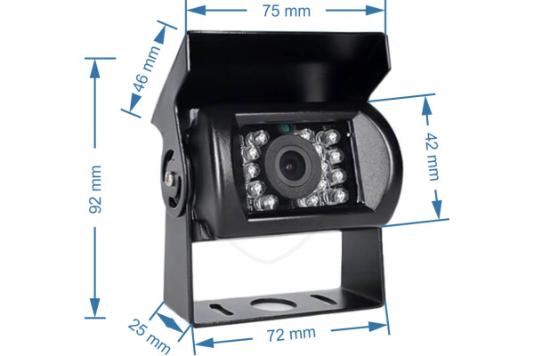 Kamera cofania VESTYS CLASSIC do ciężarówek, pojazdów użytkowych, ciągników, kombajnów i dostawczych