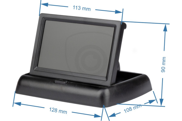 Składany monitor samochodowy 4.3″ do kamer cofania
