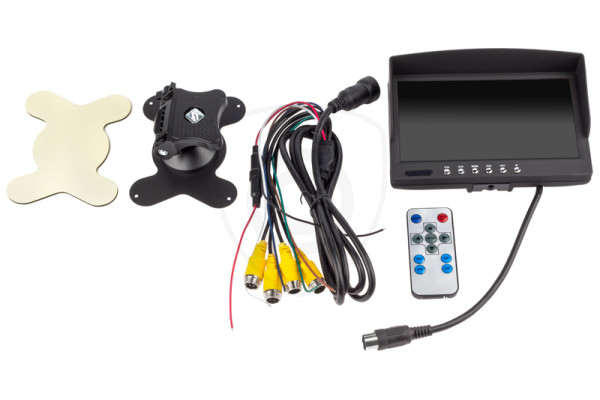 7″ stojakowy monitor do samochodu do wyświetlania 4 kamer