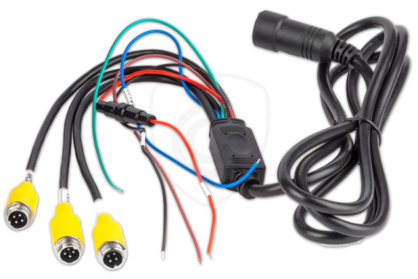 3 wejścia do podłączenia kamer do monitora