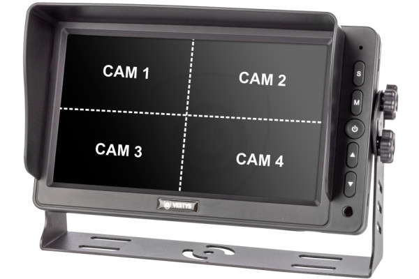 Monitor do pojazdów użytkowych VESTYS AHD 7″ Quad