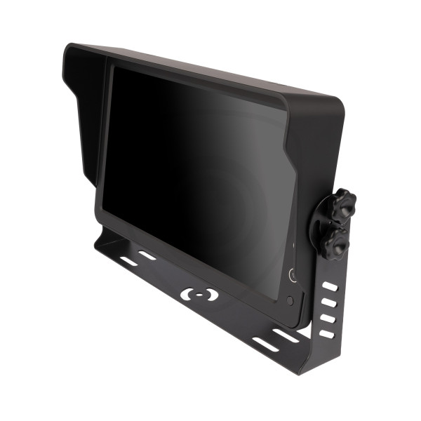 Monitor AHD 10,1 cala z osłoną przeciwsłoneczną i metalowym uchwytem