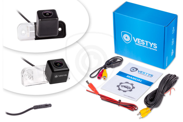 Kamera cofania do Mercedes-Benz C (W203, S203), Mercedes CLS (W219, C219), Mercedes SLK (R171) wbudowana z oświetleniem tablicy rejestracyjnej