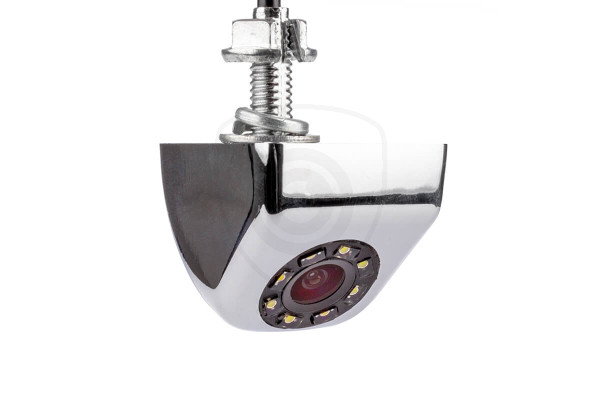 Kamera cofania do auta w kolorze srebrnym, białym i czarnym