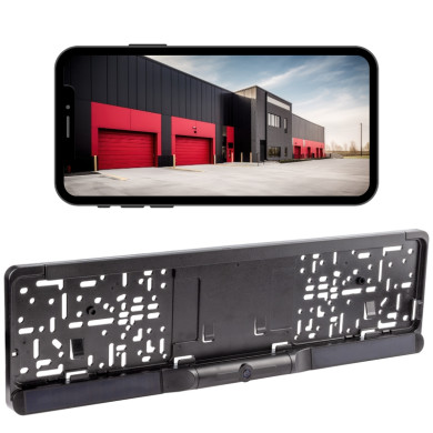 Uchwyt tablicy rejestracyjnej z bezprzewodową kamerą cofania zasilaną energią słoneczną z połączeniem do telefonu komórkowego