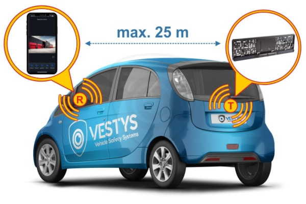 Uchwyt tablicy rejestracyjnej z bezprzewodową kamerą cofania zasilaną energią słoneczną z połączeniem do telefonu komórkowego