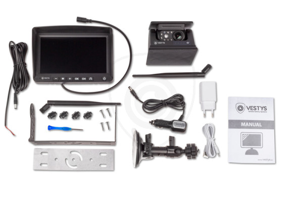 Bezprzewodowy zestaw WiFi AHD z kamerą z ładowaniem solarnym i mocowaniem magnetycznym do samochodów dostawczych