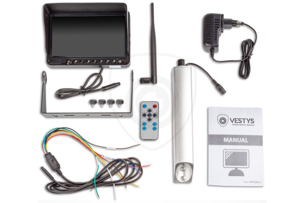 Bezprzewodowy zestaw do wózka widłowego Vestys Fork z wbudowaną baterią