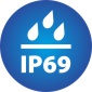 ikona przedstawiająca stopień wodoodporności kamery IP69
