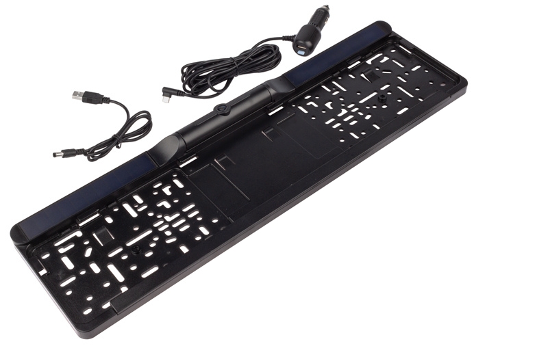 zawartość zestawu wifi kamery cofania w ramce tablicy rejestracyjnej