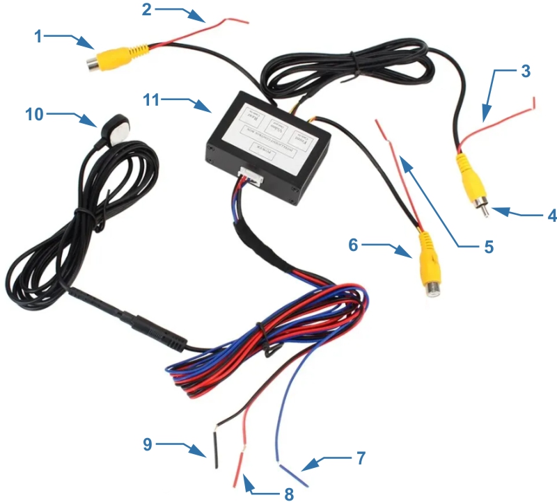 podłączenie przełącznika między dwiema kamerami w samochodzie